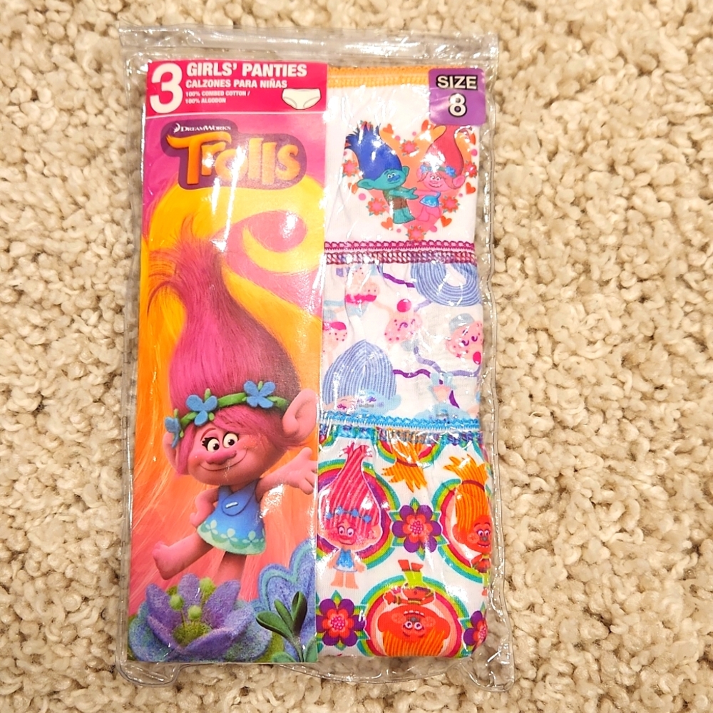 Trolls Girls Panties Size 8